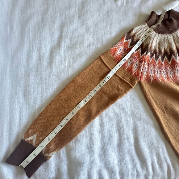 Fair Isle Sweater ASO Sydney Sweeney Alternative Womens M Mock NWT Fall Nordic - Picture 4 of 9